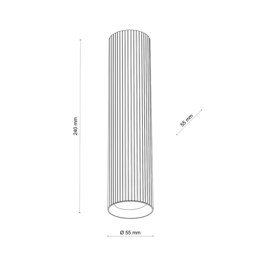 Plafondspot TUNE L 1xGU10/10W/230V 24 cm bruin