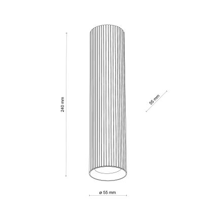 Plafondspot TUNE L 1xGU10/10W/230V 24 cm wit