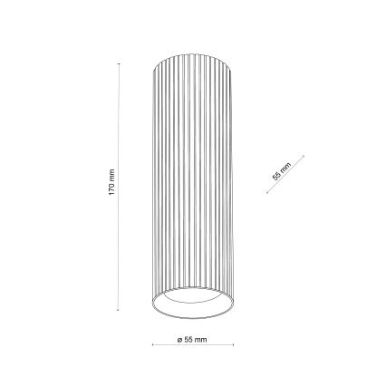 Plafondspot TUNE M 1xGU10/10W/230V 17 cm zwart