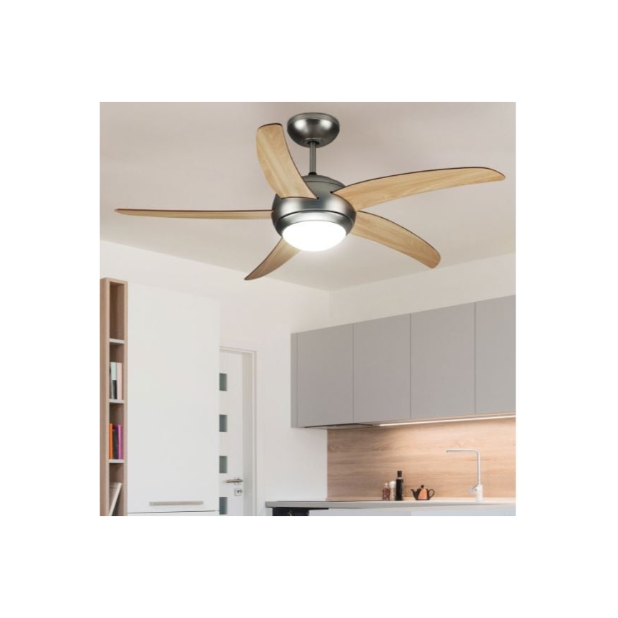 Plafondventilator 2xE27/20W/230V diameter 132 cm + afstandsbediening