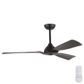 Plafondventilator diameter 132 cm IP44 zwart + afstandsbediening