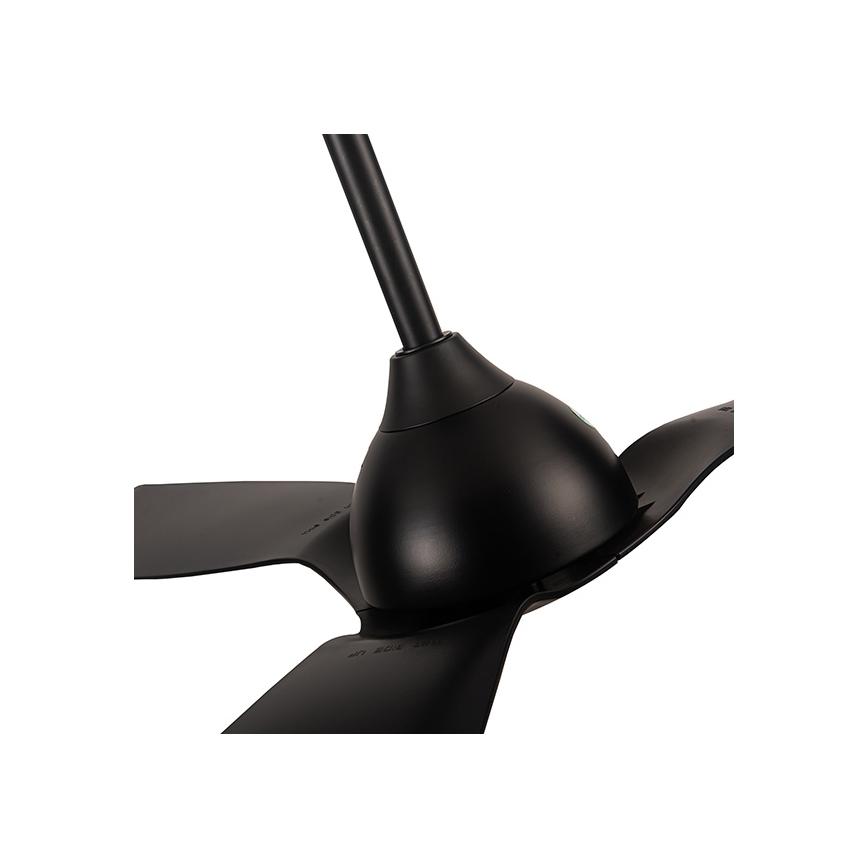 Plafondventilator diameter 132 cm IP44 zwart + afstandsbediening