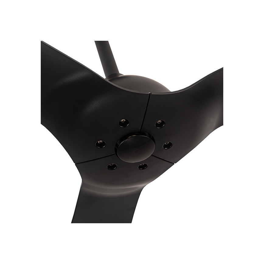 Plafondventilator diameter 132 cm IP44 zwart + afstandsbediening
