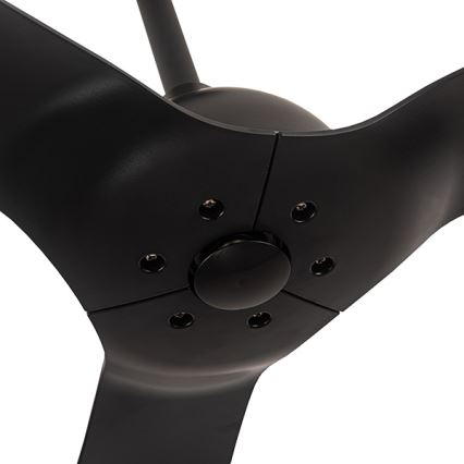 Plafondventilator Ø 132 cm IP44 zwart + afstandsbediening