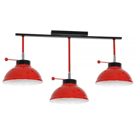 Plafondverlichting FACTOR ROOD 3xE27/60W/230V
