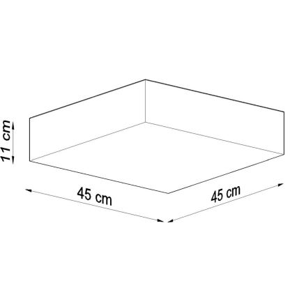 Plafondverlichting HORUS 45 3xE27/60W/230V zwart