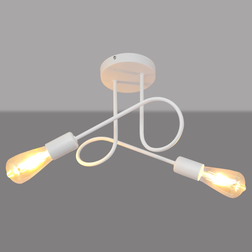 Plafondverlichting OXFORD 2xE27/15W/230V wit