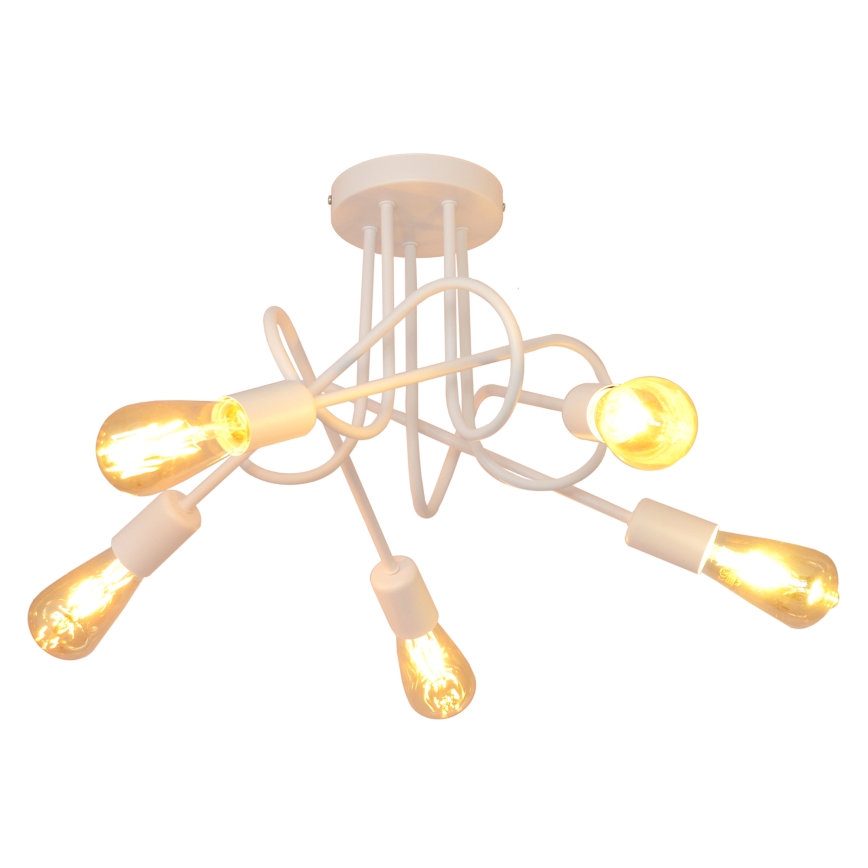 Plafondverlichting OXFORD 5xE27/15W/230V wit