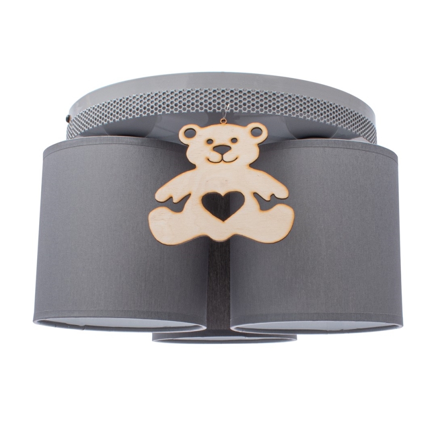 Plafondverlichting voor kinderen BEAR 3xE27/60W/230V