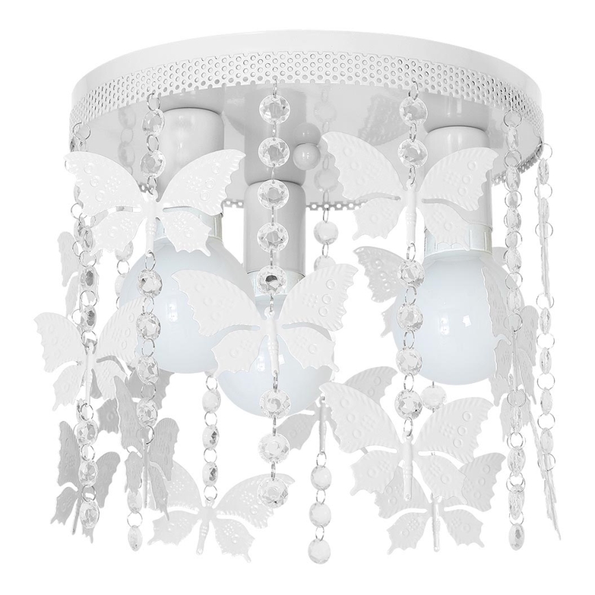 Plafondverlichting voor kinderen ELZA butterflies 3xE27/60W/230V wit