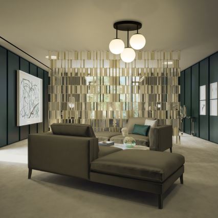 Plafonnière MOONLIGHT 3xE27/15W/230V zwart