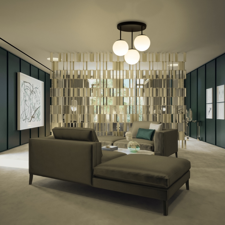 Plafonnière MOONLIGHT 3xE27/15W/230V zwart