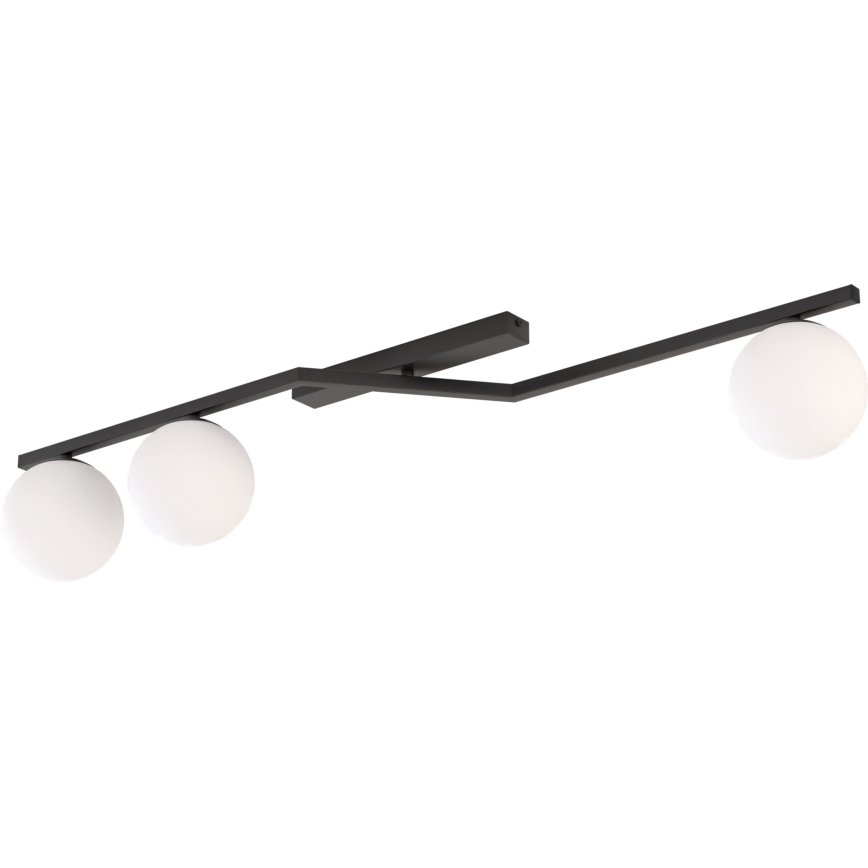 Plafonnière NATON 3xE14/10W/230V zwart/wit