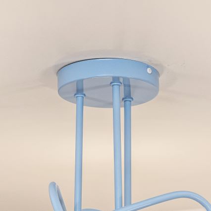 Plafonnière OXFORD 3xE27/15W/230V blauw