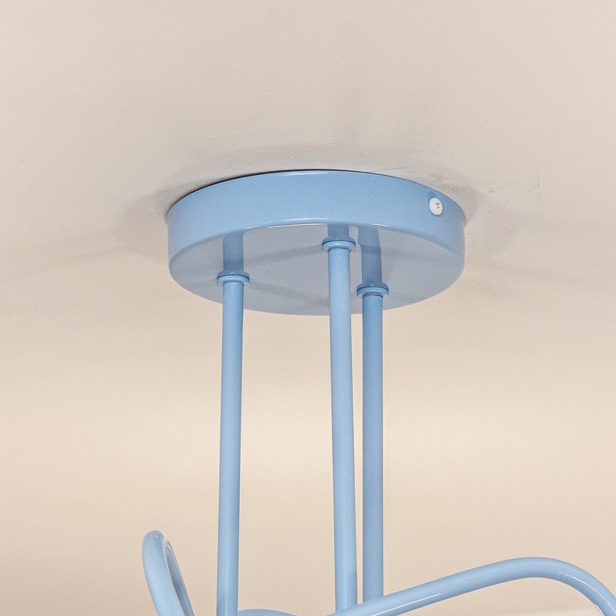 Plafonnière OXFORD 3xE27/15W/230V blauw