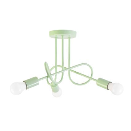 Plafonnière OXFORD 3xE27/15W/230V groen