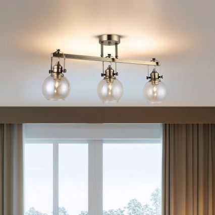 Plafonnière POLINO 3xE27/40W/230V brons