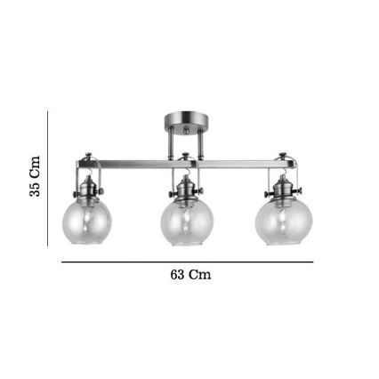 Plafonnière POLINO 3xE27/40W/230V brons