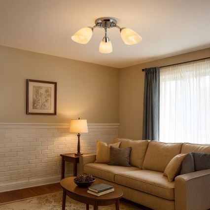 Plafonnière PORTOS 3xE14/10W/230V glanzend chroom