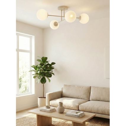 Plafonnière ROMA 4xE14/10W/230V beige