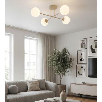 Plafonnière ROMA 4xE14/10W/230V beige