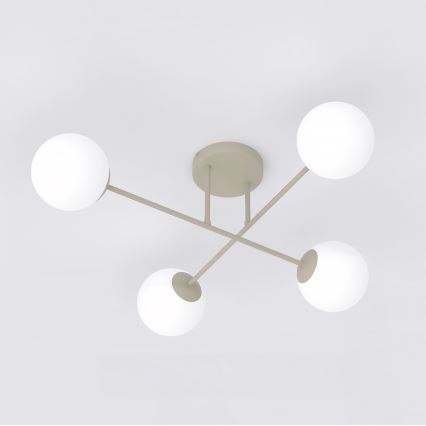 Plafonnière ROMA 4xE14/10W/230V beige