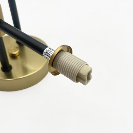 Plafonnière TESSA 4xG9/5W/230V, messing/rookzwart