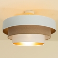 Plafonnière WENTA 1xE27/60W/230V Ø 50 cm wit/bruin