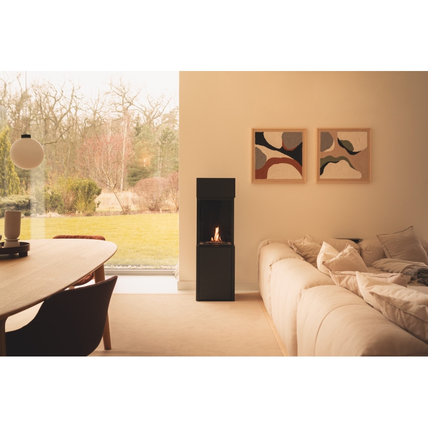 Planika - BIO-open haard met afstandsbediening 126,2x40 cm 3,5kW/230V zwart