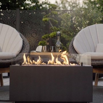 Planika - Buiten gashaard 41,4x69,8 cm 10kW 1xAAA zwart + beschermhoes