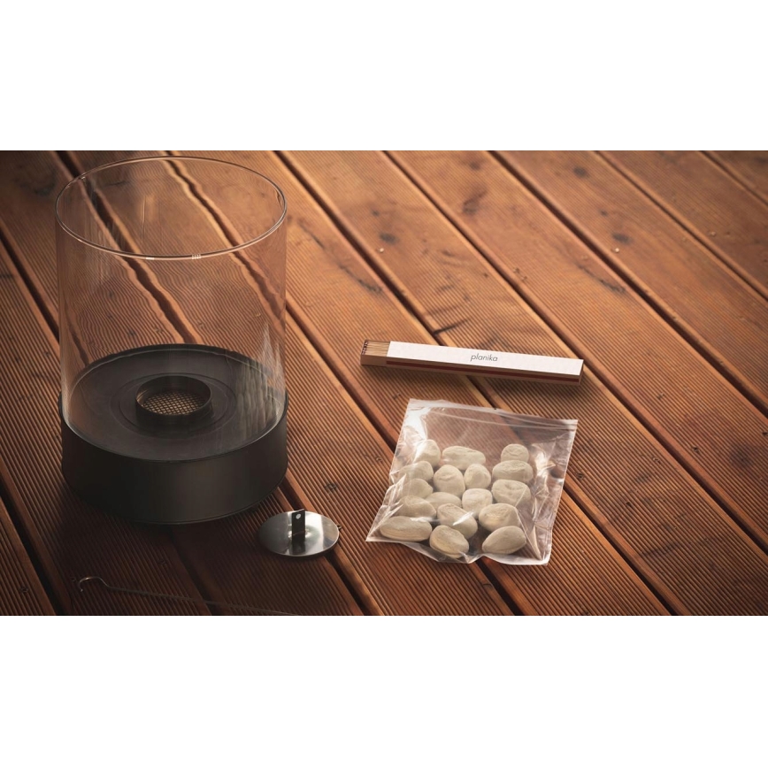 Planika - bio-ethanol haard 32,1x25,1 cm 2,5 kW zwart