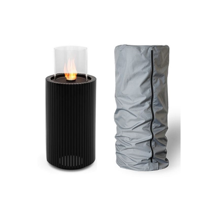 Planika - BIO-open haard 87x37,6 cm 2,5kW zwart + beschermende hoes