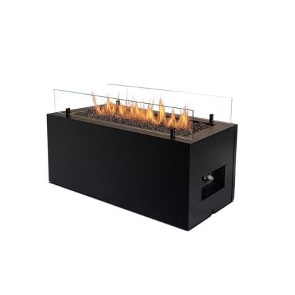 Planika - Buiten gas haard 41,4x69,8 cm 10kW 1xAAA zwart + beschermende hoes