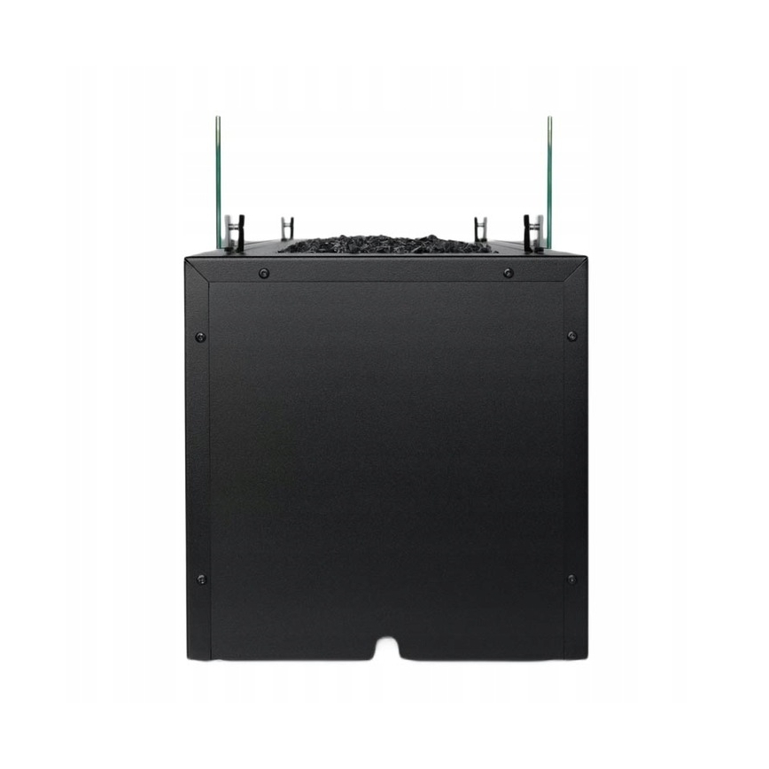 Planika - Buiten gas haard 41,4x69,8 cm 10kW 1xAAA zwart + beschermende hoes