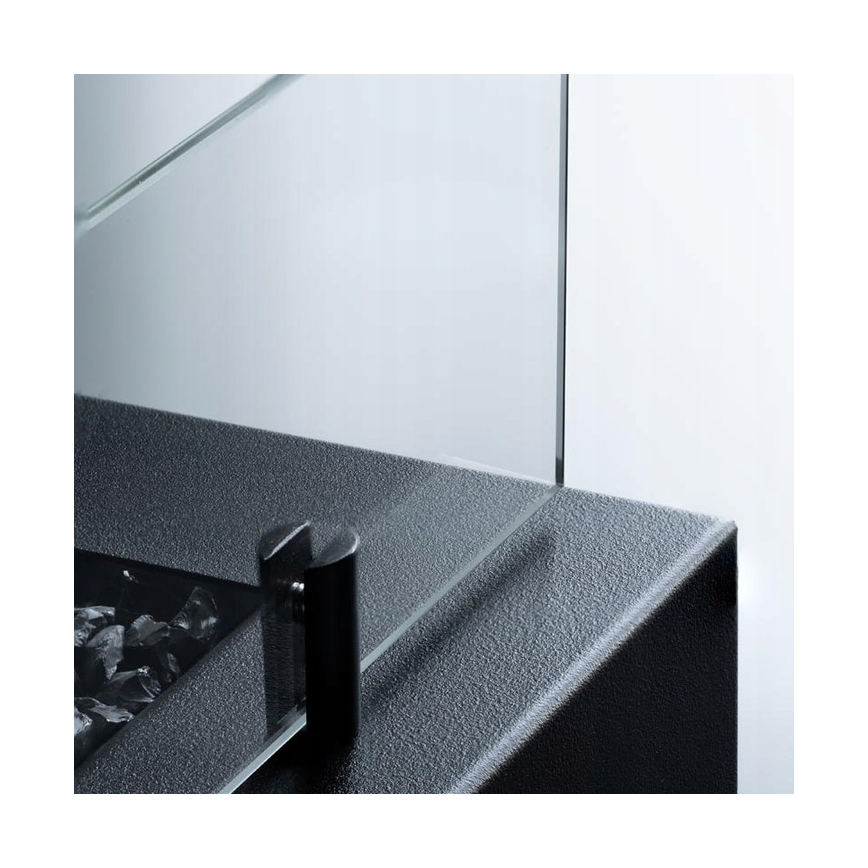 Planika - Buiten gas haard 41,4x69,8 cm 10kW 1xAAA zwart + beschermende hoes