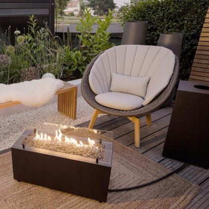 Planika - Buiten gashaard 41,4x69,8 cm 10kW 1xAAA zwart + beschermhoes