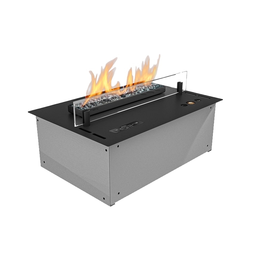Planika - Inbouw BIO-open haard met afstandsbediening 19,1x38 cm 2,5kW/230V zwart