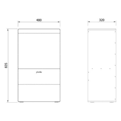 Planika - BIO-open haard met afstandsbediening 83,5x48 cm 2,5kW/230V zwart