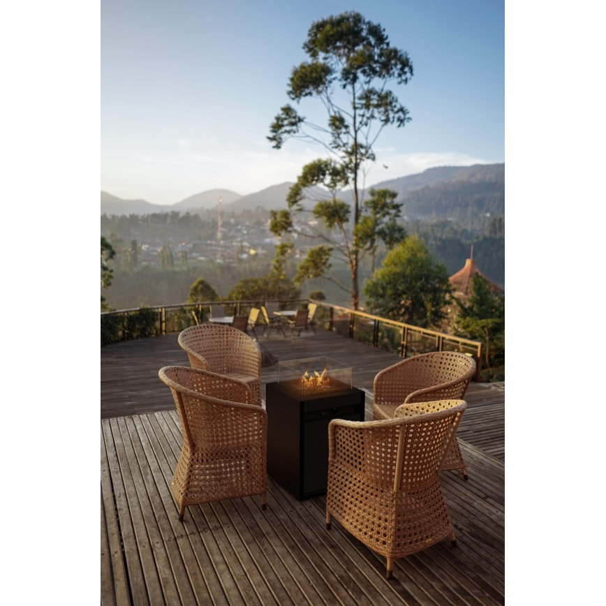 Planika - Buiten gashaard 79,7x48 cm 10kW 1xAAA zwart + beschermhoes