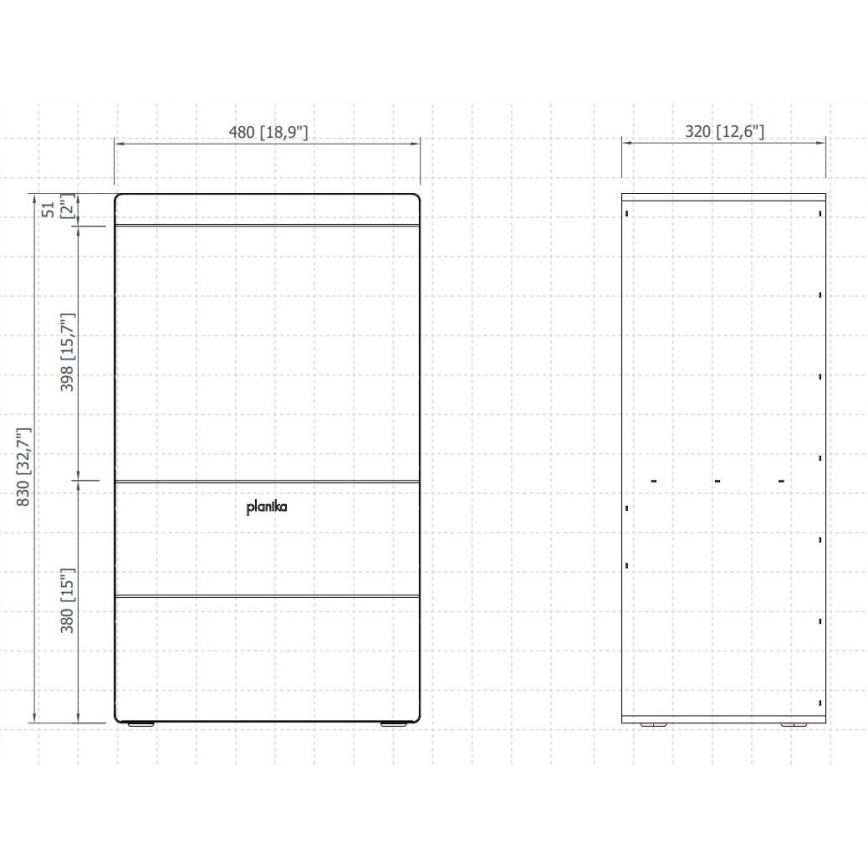 Planika - Waterdamphaard met afstandsbediening 83x48 cm 125W/230V zwart
