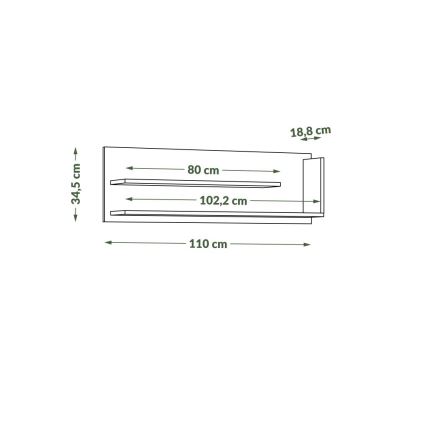 Plank FRED antraciet/eiken artisan