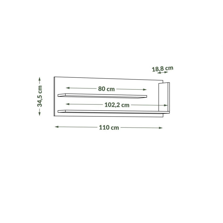 Plank FRED antraciet/eiken artisan
