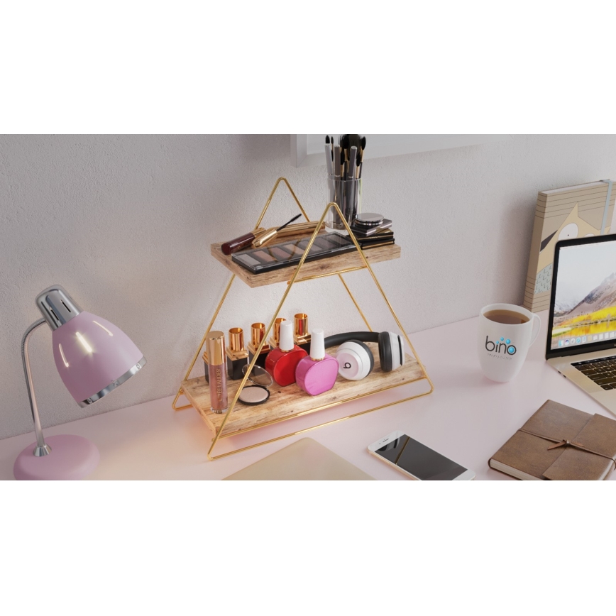 Plank organisator 35x40 cm goud