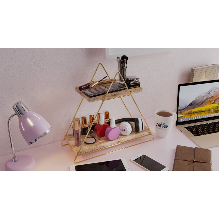 Plank organisator 35x40 cm goud