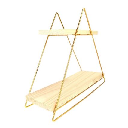 Plank organisator 35x40 cm goud