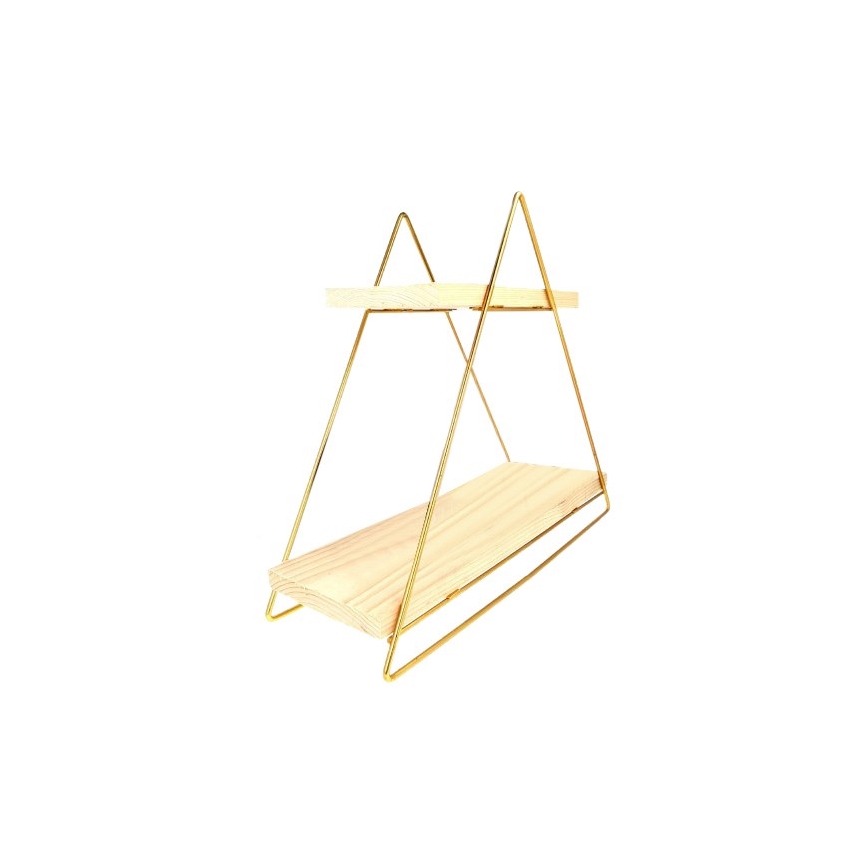 Plank organisator 35x40 cm goud