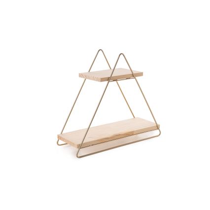 Plank organisator 35x40 cm goud