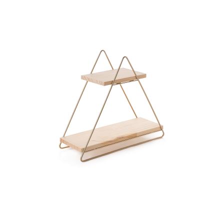 Plank organisator 35x40 cm goud