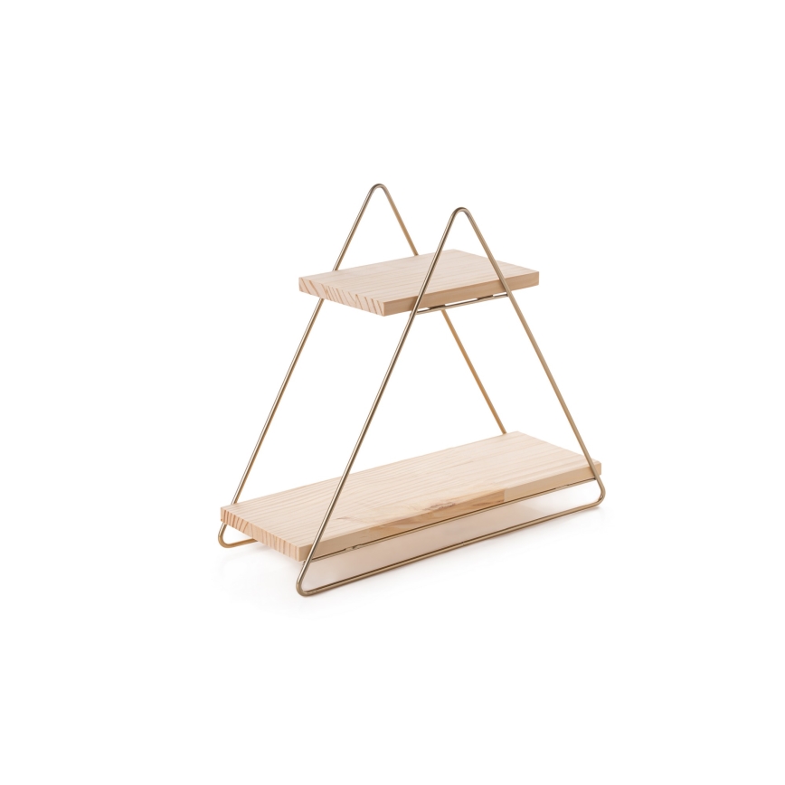Plank organisator 35x40 cm goud