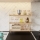 Plank organisator 45x40 cm goud/bruin